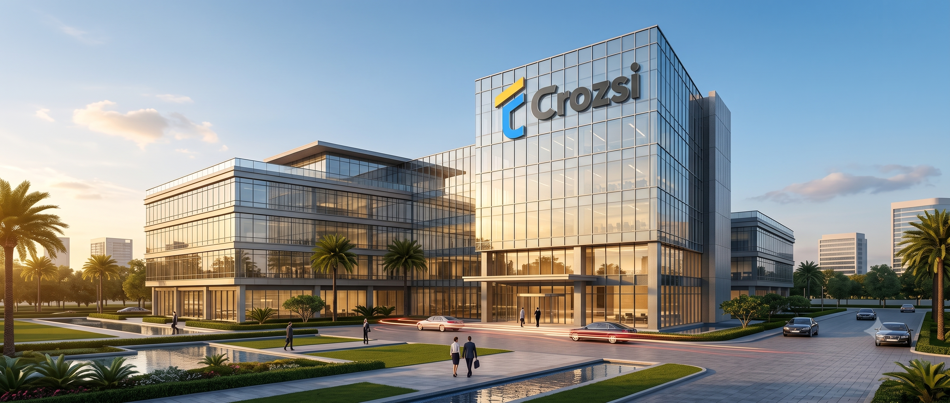 Illustration of a Crozsi office building — Crozsi is built from Coimbatore, Tamil Nadu