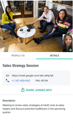 Google Workspace collaboration mobile interface
