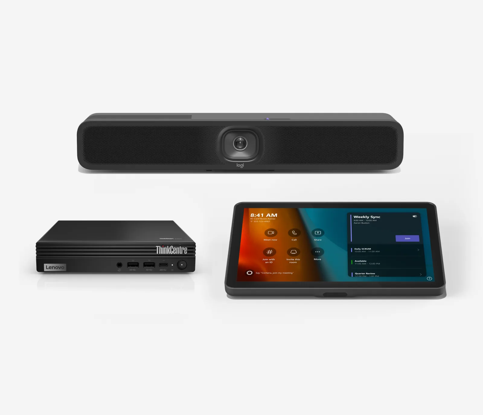 Microsoft Teams Rooms Entry-Level Kit (MeetUp 2 + Tap + Lenovo ThinkSmart Tiny)
